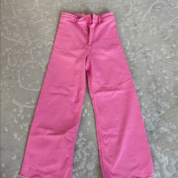 Zara Denim - Zara Hot Pink Wide-Leg Jeans
